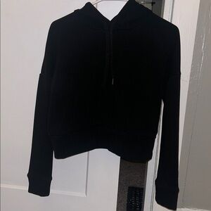90 Degree By Reflex Cropped Hoodie Black- Small